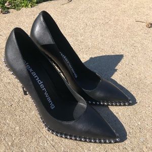 alexander wang rie studded pumps